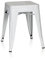 hjh OFFICE 645002 Metall Hocker VANTAGGIO Weiß Sitzhocker im Industry-Design, stapelbar, niedrig