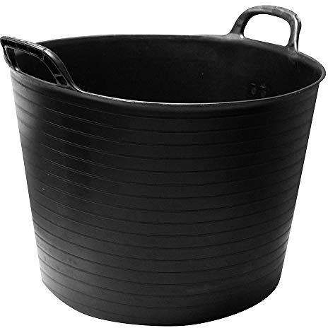 Kingfisher TUBB42 Black 42L Tub, Transparent, 45 x 39 x 48 cm