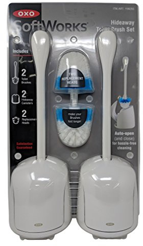 OXO Softworks 2-pack Brosse WC avec ensemble de t tes de remplacement