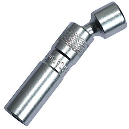 DPTOOL Flexibel Zündkerzenschlüssel, 14 mm Universal Magnetischer Drehbarer Zündkerzen Entfernungswerkzeug, 3/8-Zoll-Antrieb, 12-Punkt 96L (14 mm) kompatibel mit BMW NISSAN