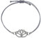 Selfmade Jewelry Armband Damen Lotus Silber Größenverstellbares Makramee Armbändchen mit Lotusblüte Handmade Inkl. Geschenk-Verpackung