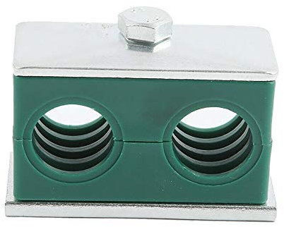 Vogueing Tool Kunststoff-Rohrschellen, 12 mm Außendurchmesser, Rohrschellen, Standard-Doppel-/Doppelhalterung, hydraulische Rohrschelle für Rohrleitungsbefestigung, 2 Stück