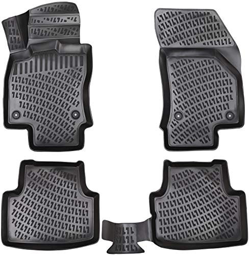 ELMASLINE 3D Gummimatten Set für Skoda Octavia I | 1996-2006 | 1.Generation | Extra hoher Rand Fußmatten | Passt Nicht in Octavia II