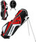 Go Golf Junior Golf Club Bag für Jugendliche, Schwarz, 5-Wege-Trennwand, Verstellbarer, gepolsterter Tragegurt, 4 Taschen, 76 cm