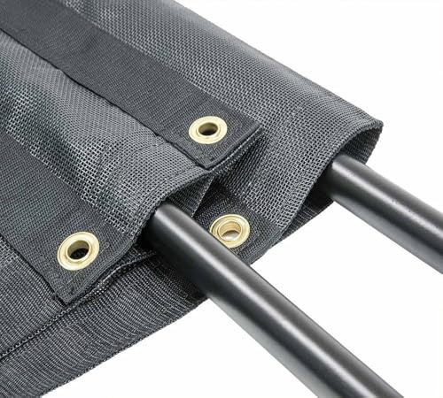 Mytee Products Cubierta de lona revestida de vinilo de malla para camión volquete de 5 pulgadas x 12 pulgadas con doble bolsillo de 18 onzas