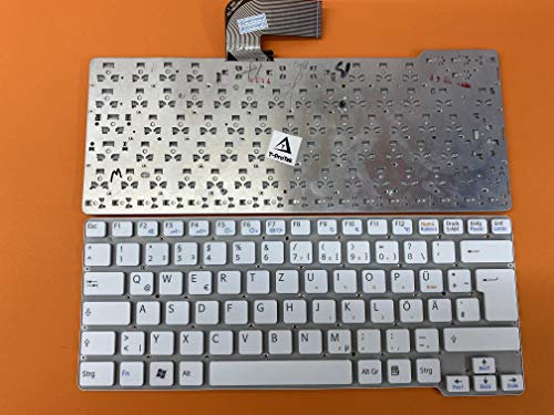 T-ProTek Tedesca - Tastiera bianca senza cornice per Sony Vaio VPCCW2S1E/P