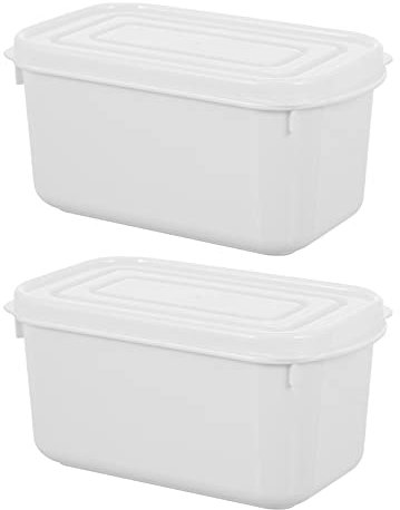 DOITOOL Lot de 2 beurriers en plastique avec couvercle pour la maison, la cuisine, le réfrigérateur