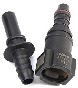 Faderr Kraftstoffleitungs-Kupplung, Kunststoff, 10,9 mm Schnellverbinder für Auto, Gas, Schlauch, Adapter, Armaturen (Schwarz)