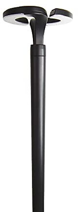 Hochwertige LED Außen-Steh-Wege-Garten-Leuchte-Lampe Haag H: 160cm D: 25cm Aluminium schwarz festverbaute SMD LED-20W 3000K 1400lm