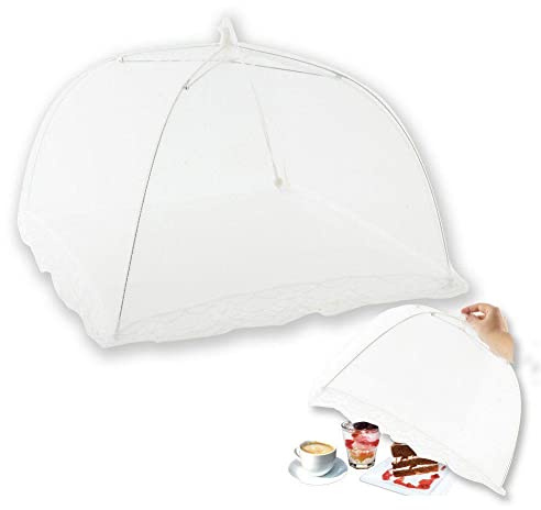 orion group Abdeckhaube für Lebensmittel Fliegenschirm 40x40 cm | Fliegen-Schutz Essen Abdeckung Netzabdeckung