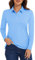MAGCOMSEN Women's Summer UV Tee Shirts Long Sleeve Polo Shirts Breathable Running Sports T-Shirts UPF 50+