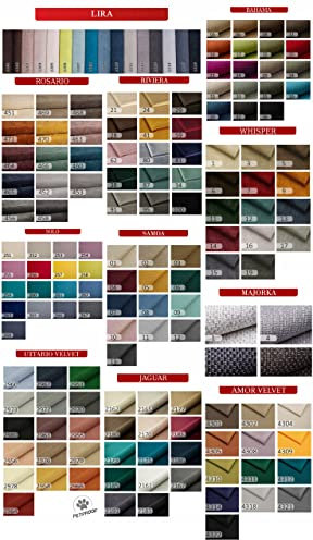 All4All Ecksofa mit Schlaffunktion Bari V 336 x 218 cm - Eckcouch mit Bettkasten - Wohnlandschaft in U-Form - XXL Sofa Groß - Schlafsofa - Farbe wählbar - Seite Links - Modern - Velvetstoff 26