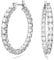 Swarovski Matrix Kreolen, Rhodinierte Ohrringe mit Strahlenden Swarovski Kristallen