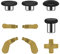 Metal Paddles Accessories for Xbox Elite Controller Series 2 Core, Thumbsticks Replacement Parts for Elite Series 2 Controller, Component Pack Includes Replacement Joysticks, D-Pad & Paddles(Gold)