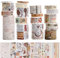 18 Rollen Vintage Washi-Tape Set, Dekoratives Klebeband, Vintage Dekorative Masking Tape DIY Papier Klebebänder, für Bastler verschönert Journals Karten Briefumschläge Kalender Geschenkpapie