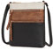 CLUCI Umhängetasche Damen Klein PU Leder Handy Umhängetasche Frauen Stilvoll Handytasche zum Umhängen Crossbody Schultertasche mit Quaste Schwarz Braun Weiß