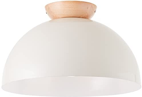 Brilliant Nalam Deckenleuchte 35cm holz hell/grau Metall/Holz 1x A60, E27, 40 W, Geeignet für Normallampe (nicht enthalten)
