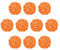 Uxcell 10 Pcs Wicker Rattan Balls 2.4 Inch Rattan Decorative Balls for Centerpiece Bowls Vase Fillers Home Decor Orange