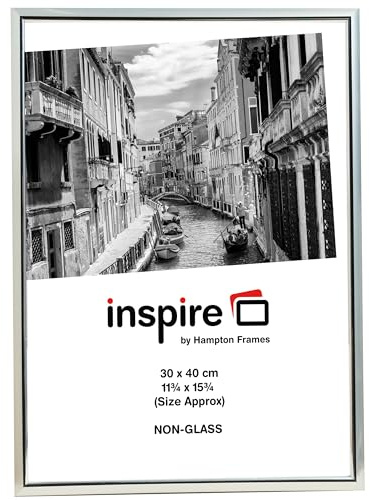 Hampton Frames EASYLOADER EAS3040SVPX-1PK Cadre photo en acrylique (sans verre) Argenté 30 x 40 cm