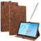 JayModCase Hülle Kompatibel mit Lenovo Tab M10 TB-X605F/TB-X605L/TB-X505F/TB-X505L PU Leder Schutzhülle Standfunktion Kartenschlitz Stifthalter Flip Cover Auto Schlaf/Wach Funktion (Braun)