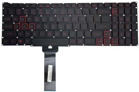 BIUMALL Replacement US Layout with Backlight Keyboard Compatible with Acer Nitro 5 AN515-54 AN515-43 AN517-51 AN715-51 AN515-54-51M5 AN515-54-55YM AN515-54-71FT