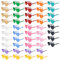 NACHLYNN 48 Brillen Herz-Sonnenbrillen für Damen 12 Farben Randlose Herzförmige Sonnenbrille Transparente Bonbonfarbene Herzbrille für Partygeschenke