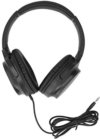 AONYAYBM Cuffie per Chitarra, Cuffie Cablate Sopra L'orecchio, Qualità del Suono Pura Retrattile Pieghevole Leggero Facile da Riporre Cuffie Cablate per Chitarra Acustica, Chitarra Elettrica, Nero