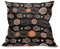 ABAKUHAUS Stammes Kissenbezug, Aboriginal Art in Funky Ethnic Töne gepunkteten Kreis Runde Bumerangs, Kissenhülle mit Reißverschluss Beidseitiger Druck, 50 x 50 cm, Orange und Dunkelgrau