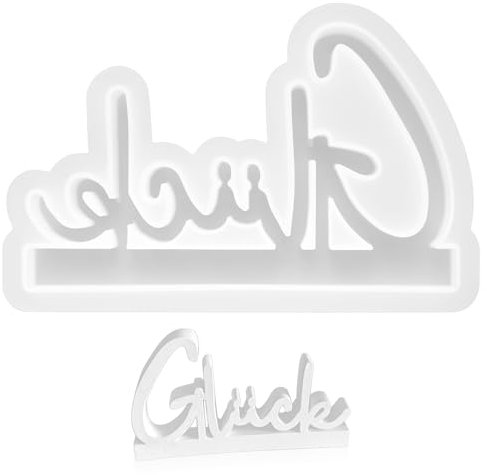 Silikonformen Gießformen Silikon, viel Glück Silikonform Kerzenhalter, DIY Gluck Gießform Kerzenhalter, Gipsformen zum Gießen, Silikon Gießformen für Kerzen Seife Handwerk Gips zum Gießen(Good Luck)