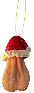 2 Stück Weihnachtsdekoration Funny Funny 3D Hoden Weihnachtsbaum hängen für Auto Dekoration und Möbel Dekoration (2PCS White, One Size)