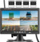 1080P Kabelloses Rückfahrkamerasystem für Wohnmobile, 7-Zoll-Rückfahrkameramonitor für 4 Kanäle mit wasserdichter IP69-Nachtsicht-Front-/Rückfahrkamera für LKW/Wohnmobil/Van/SUV/Pickup mit BSD
