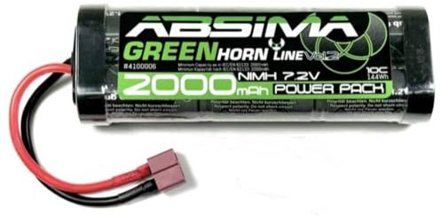 Absima Pack de Batterie (NiMh) 7.2 V 2000 mAh Softcase fiche T mâle