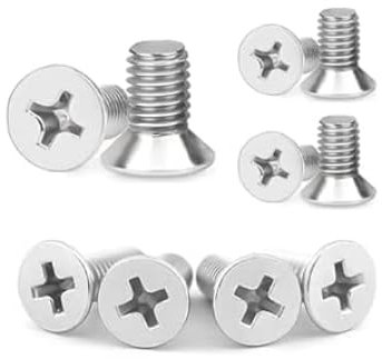 Door Latch Keep Grub Screws, UPVC Multi-Point Gearbox ，M3.5 & M4.0 Sizes, 304 Stainless Steel, Phillips Head, Mixed Pack of 10 - for Home and Office Security Enhancements