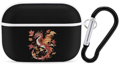 Autumn Dragon Printed Bluetooth Earbuds Case Colorful Wireless Headphones Covers Compatible With AirPods Pro 2