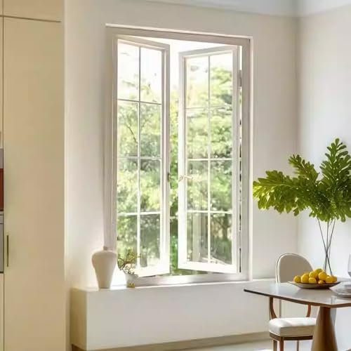 Ventana Cobertizo Rectangular con Montaje Empotrado, Ventanas Vidrio Templado Aislamiento Y Ventilación Abatibles, Ventanas Ventilación Iluminación((WxH)80X90CM/31.5X35.4IN)
