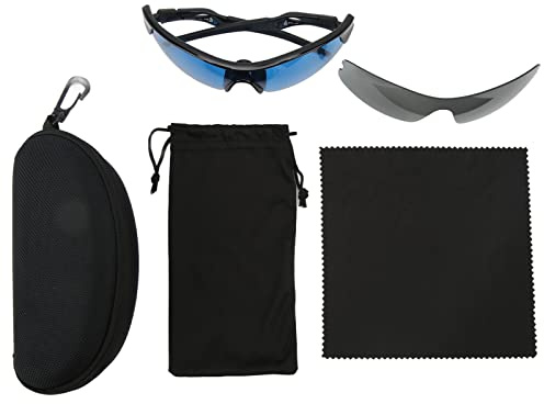 JKOKPMG Grow Room-Brille, HPS-LED-UV-Schutzbrille für den Innen- und Außenbereich, Gartenbau, Pflanzen, Gewächshaus, Gartenarbeit, mit Aufbewahrungstasche (Blau)