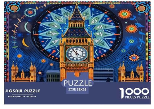 1000 Stück Der Big Ben Puzzles Perfekt Für Spieleabende Wohnungsdekoration Herausforderndes Art Puzzle Für Erwachsene Und Kinder 38x26cm/1000pcs