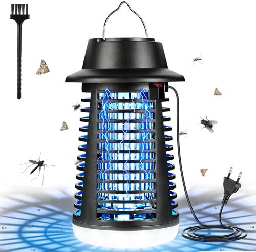 PQETBV Lámpara Antimosquitos Electrico, 365nm UV Matamosquitos Mata Mosquitos Electrico Exterior, LED Insecticida Eléctrico, para Interior y Exterior Jardín o Salir Camping
