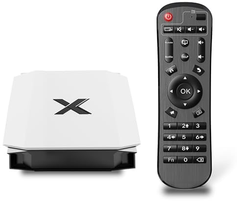 Boîtier Android TV Box 4 Go RAM 32 Go ROM, Processeur Quad-Core, WiFi Double Bande, Bluetooth, Codage H.265 HEVC, Extension Carte TF - Lecteur Multimédia