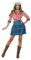 Smiffys Rodeo Doll Costume, S - UK Size 08-10, Blue
