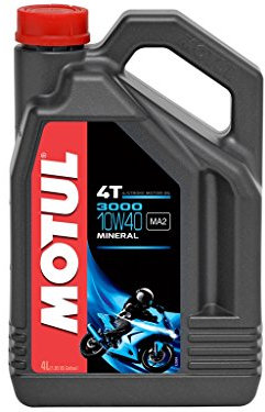Motul 3000 4T 10W40 Mineralisches Motorenöl 4 Liter