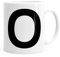 MoonWorks Kaffee-Tasse Buchstaben Buchstabe Arial Bold glänzend Kaffeetasse Teetasse Keramiktasse O weiß Unisize