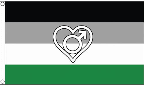 AZ FLAG - Drapeau LGBT Fierté Androphile - 150x90 cm - Drapeau De L'Androphilie 100% Polyester Avec Oeillets Métalliques Intégrés - Pavillon 110 g
