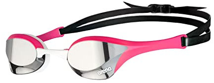 arena Cobra Ultra Swipe Mirror Occhialini Nuoto da Gara Unisex Adulto, Occhialini Piscina con Lenti a Specchio Curve, Anti-Appannamento, Protezione UV, 5 Ponti Nasali Intercambiabili