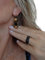 ♥ WURZELHOLZ & BRONZE RING ♥ vintage Ohrringe mit Holz Perlen und handgefertigten Haken
