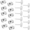 200pcs (100 paires) Boucles d'oreilles Clous en Acier Inoxydable Boucle d'oreille Flat Pad (2 Tailles) avec 200 Pièces Dos de Boucle d'oreille pour la Fabrication des Boucles d'oreilles