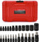 CASOMAN 25 Piece Torx Bit Socket and Female External Socket Set, 13 Star Socket Bits (T8- T60)& 12 Female E-Torx Sockets (E4-E22)