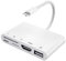 Lightning to HDMI Adapter Apple MFi Certified Camera Adapter 5 in 1 USB OTG Adapter 1080P Digital AV+Camera Memory Reader, SD &TF Card and Charging Port Compatible iPhone/iPad/iPod and More USB Device