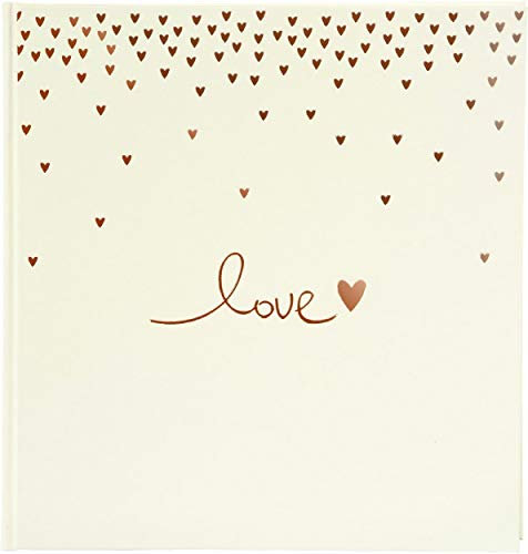 Goldbuch Raining Hearts Hochzeitsalbum Beige 60 Blatt 30x31 cm
