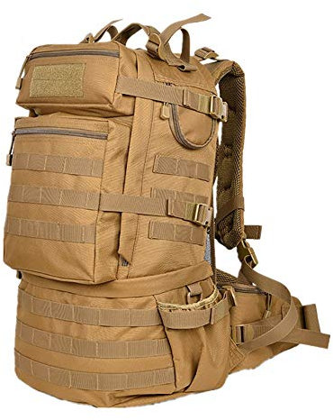 Bergklettern Rucksack Rucksack Große Kapazität Wasserabweisender Superleichter Klettern Rucksack 50L Luft Wasserdicht Militärfan Taktische Alpine Pack Outdoor Rucksack Militär Rucksack